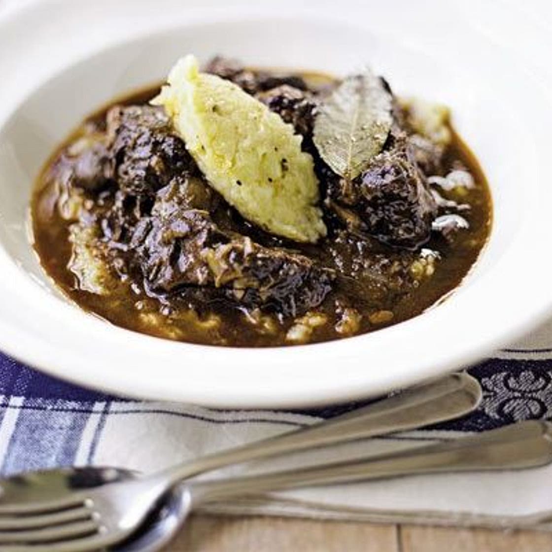 Beef bourguignon with celeriac mash