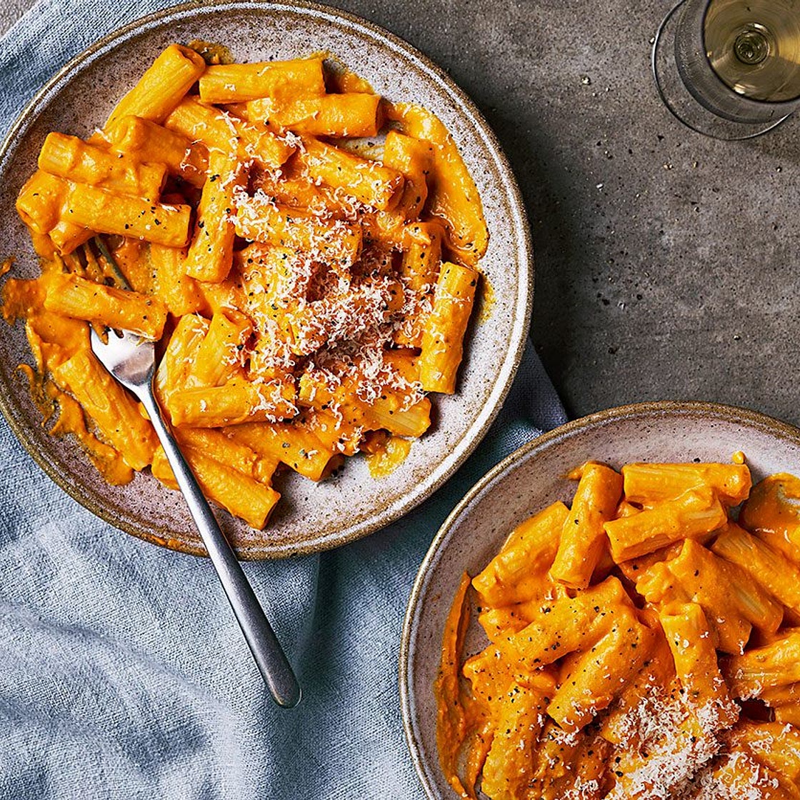Creamy pumpkin pasta