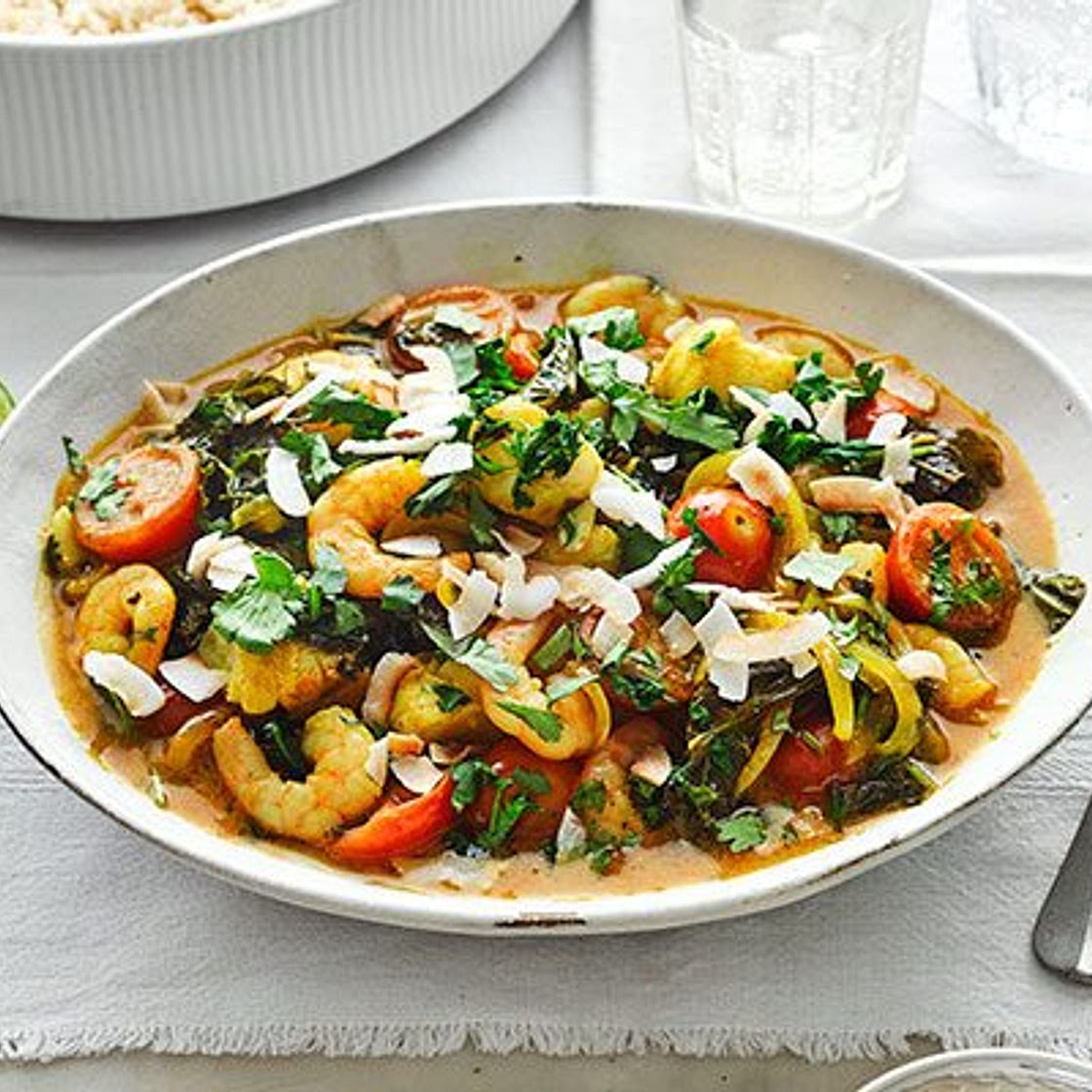 Coconut & kale fish curry