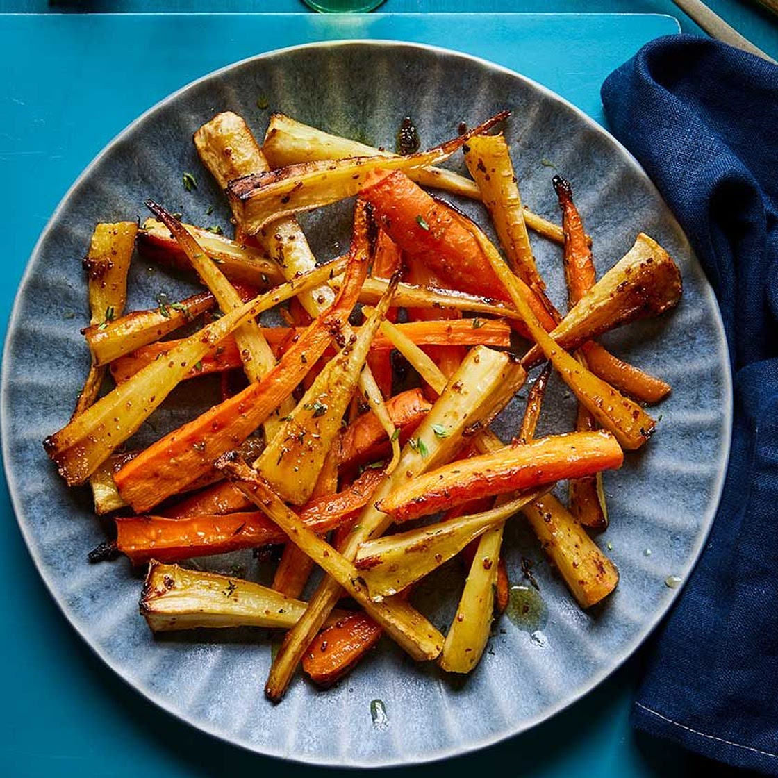 Honey-roasted carrots & parsnips