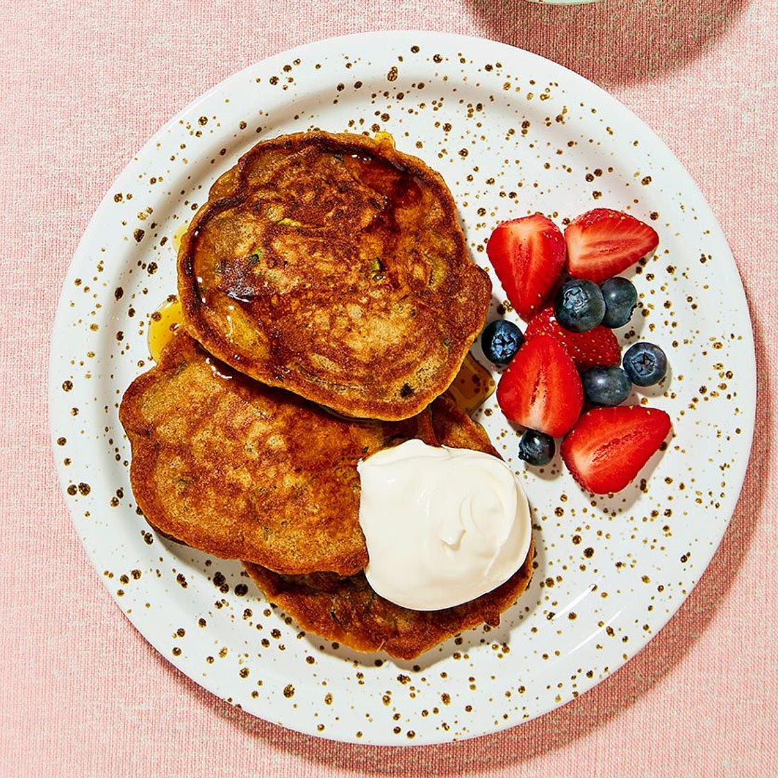 Gluten-free courgette pancakes