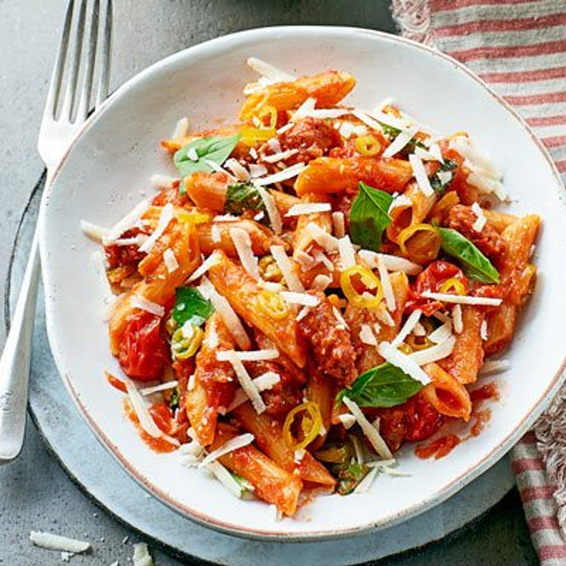 Chorizo & chilli pepper pasta