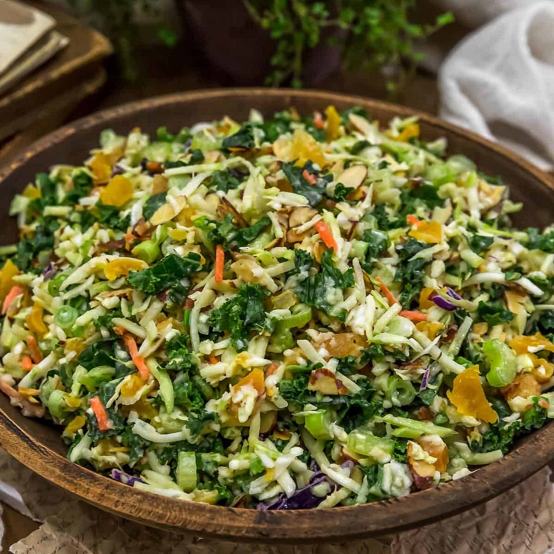 Oil Free Apricot Broccoli Chopped Salad