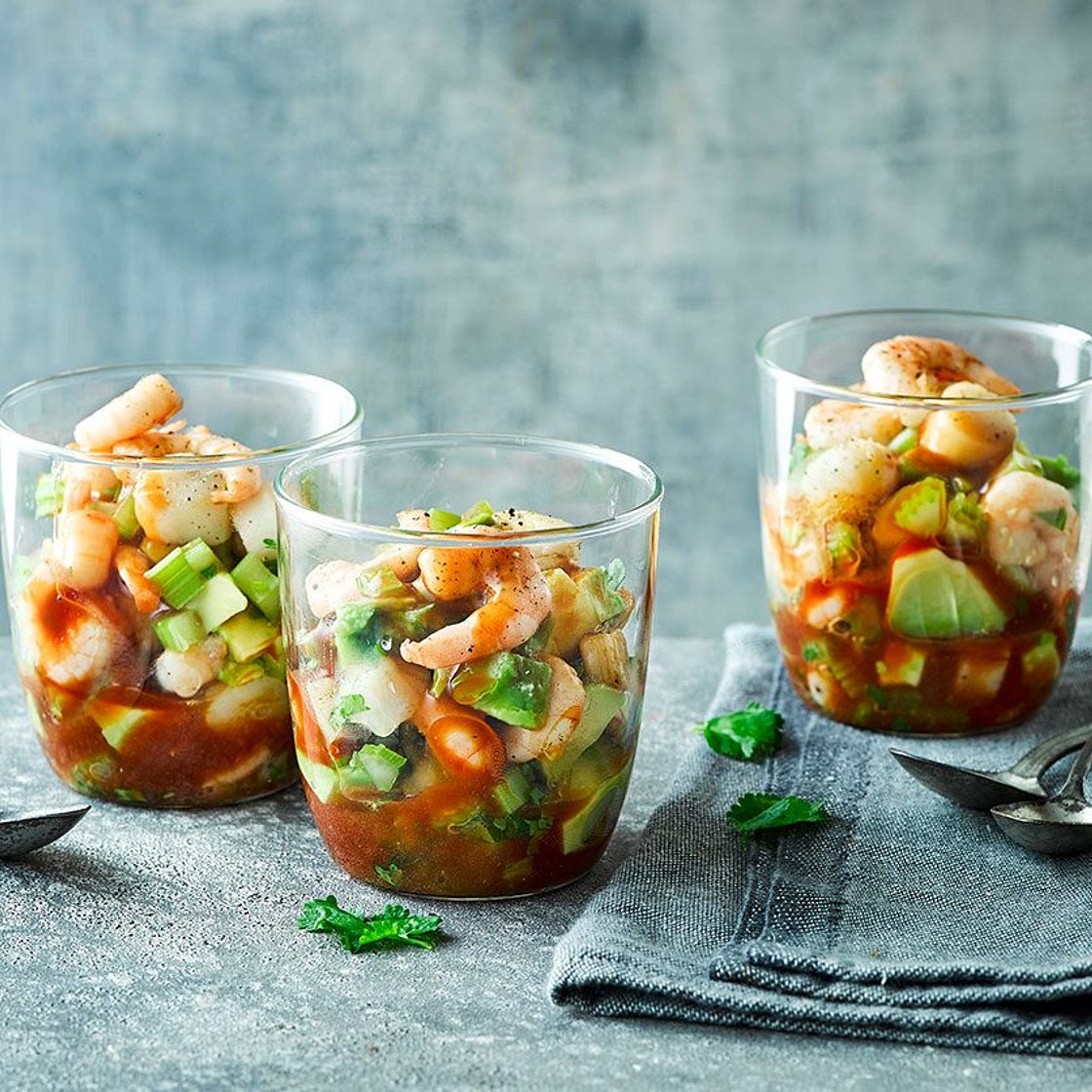 Bloody mary seafood salad