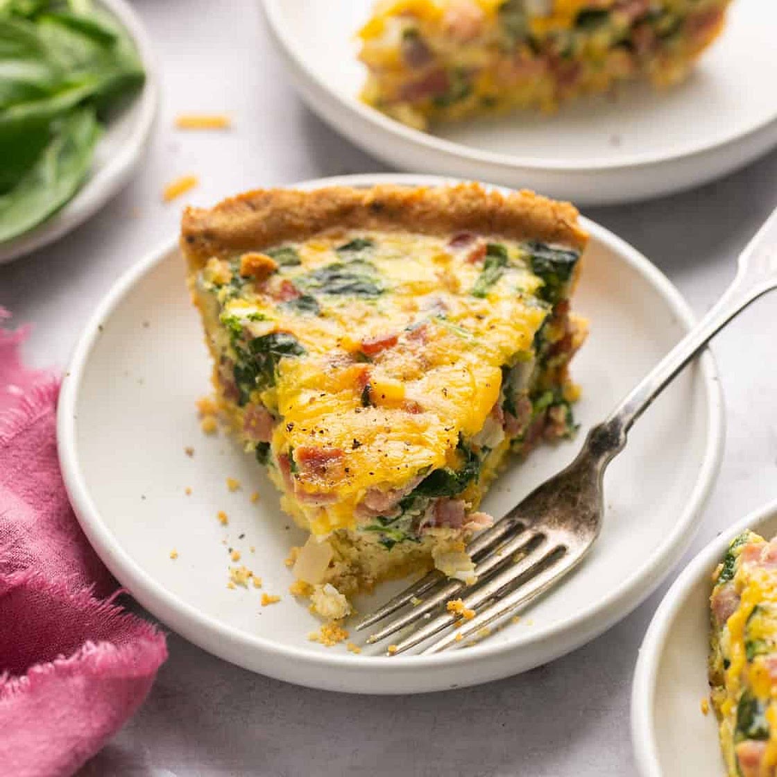 Healthy Spinach Bacon Quiche