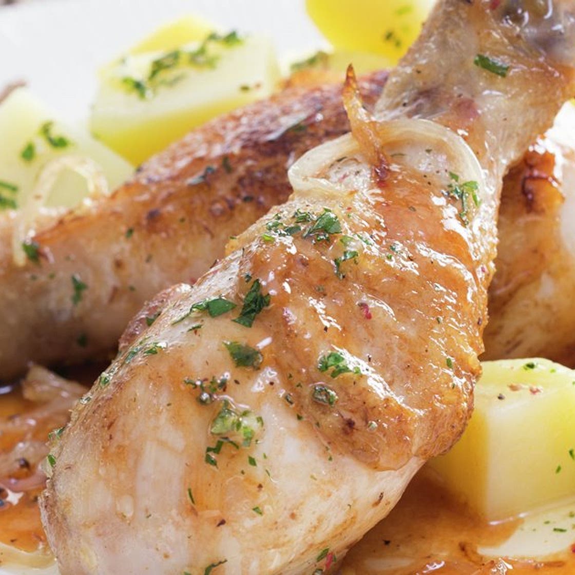 Muslitos de pollo al vino con patatas