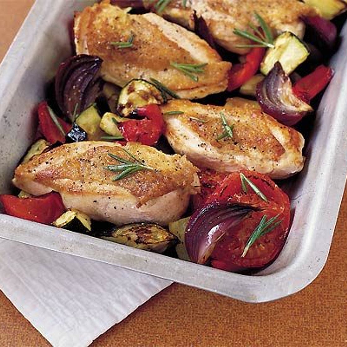 Roasted ratatouille chicken