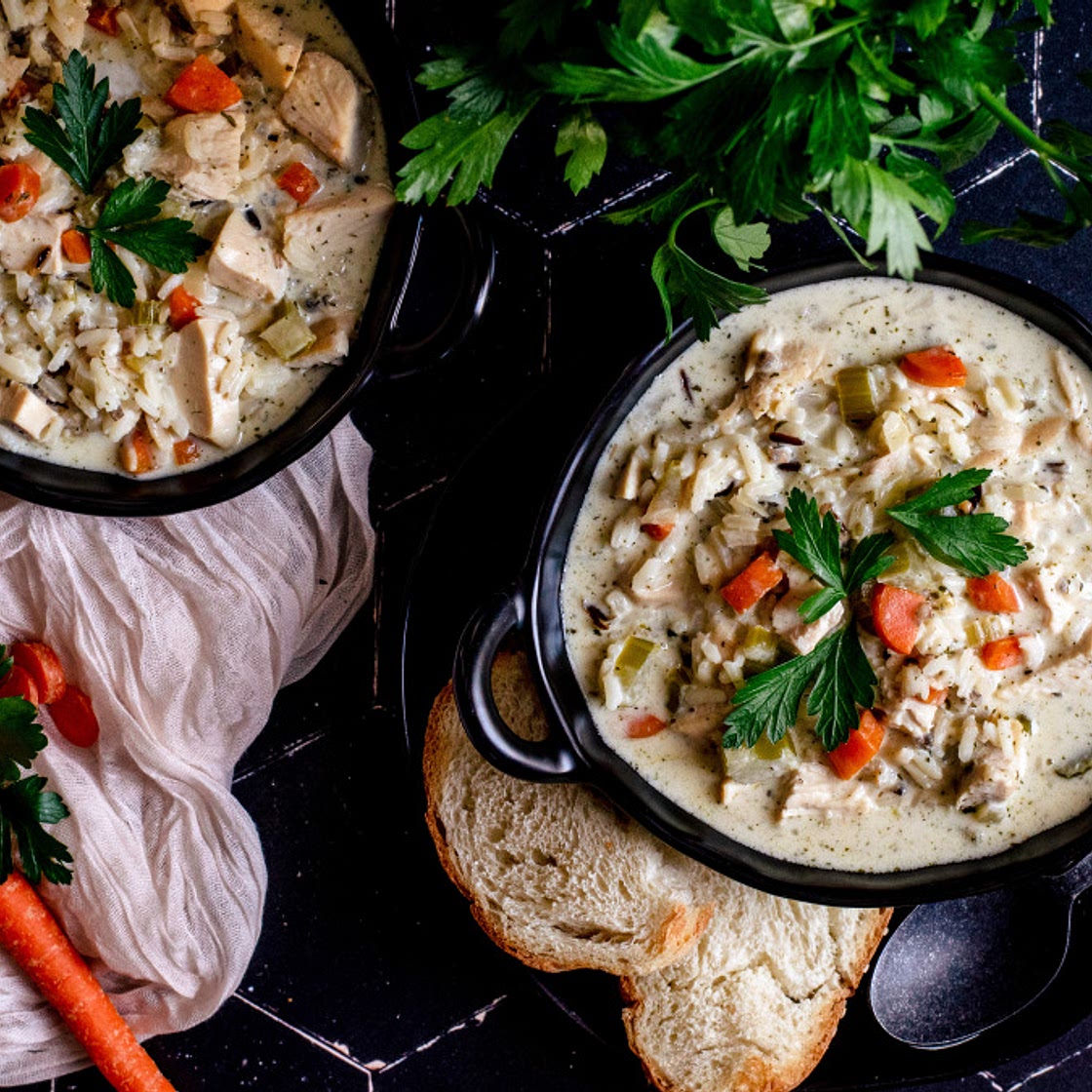 Copy-Cat Panera Cream of Chicken and Wild Rice Soup