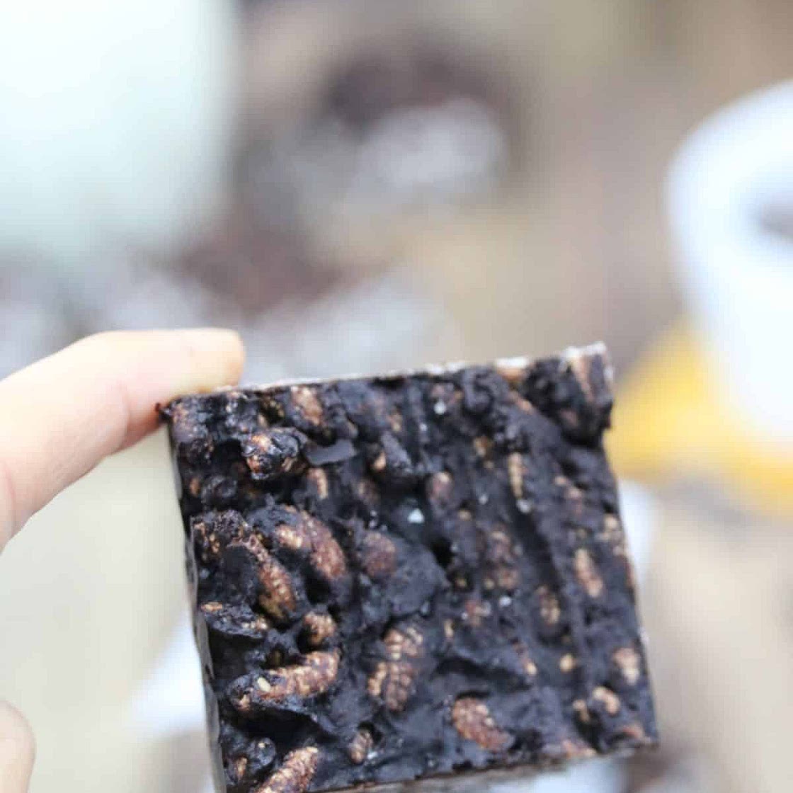 Dark Chocolate Peanut Butter Crunch Bars (dairy-free)