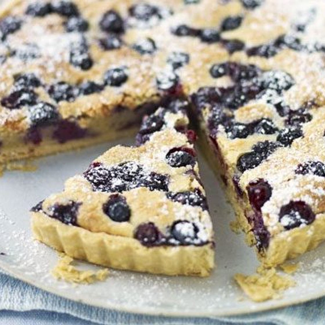 Blueberry & almond tart