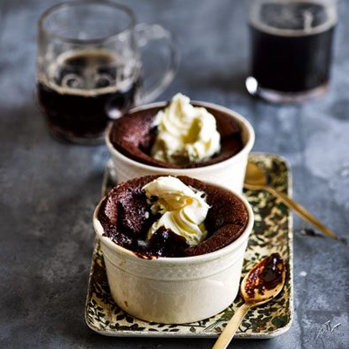 Guinness chocolate puddings