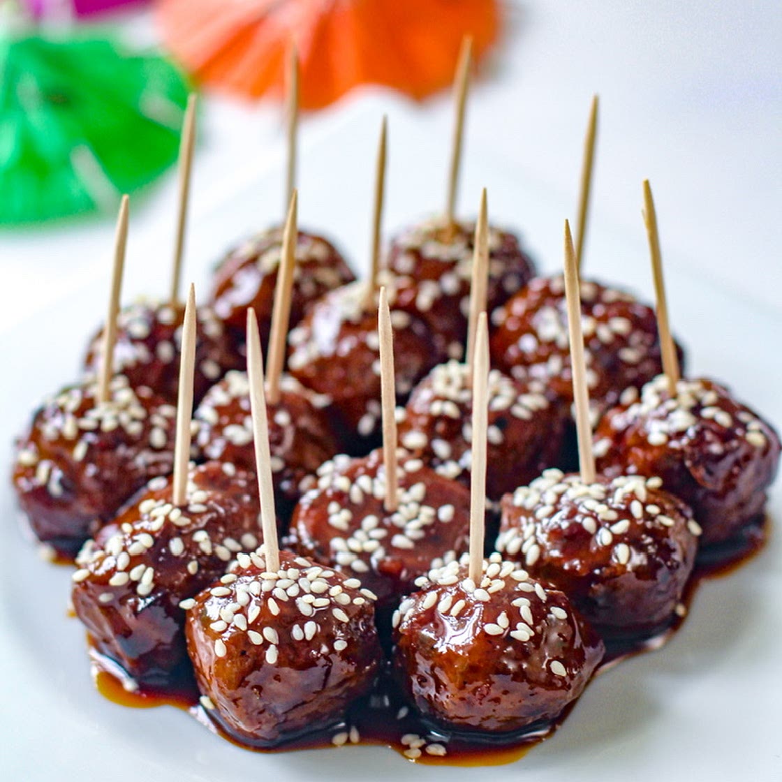 Spicy Szechuan Vegan Glazed Meatballs