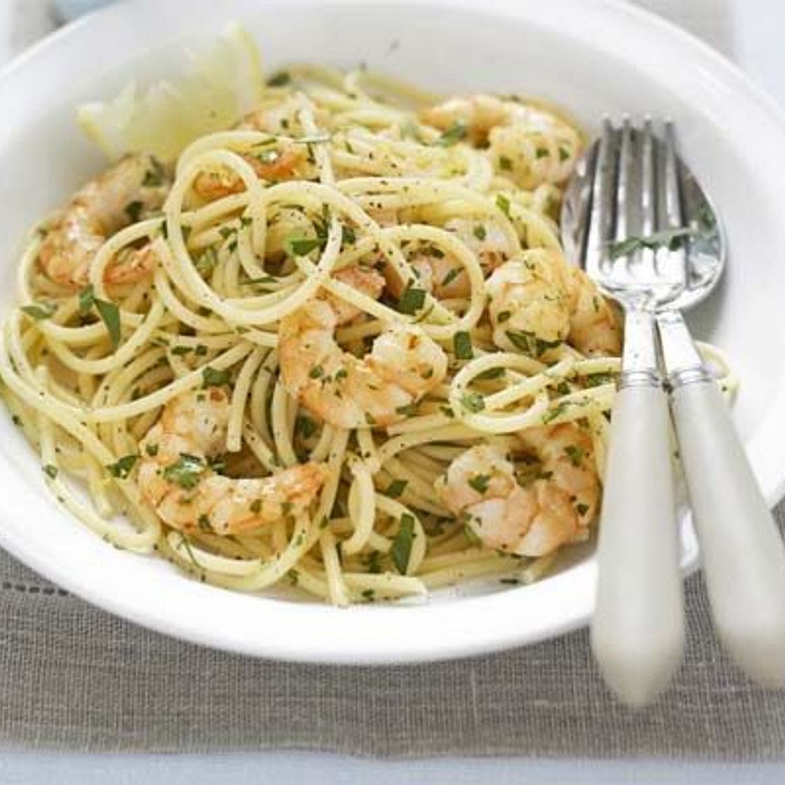 Lemon & parsley spaghetti