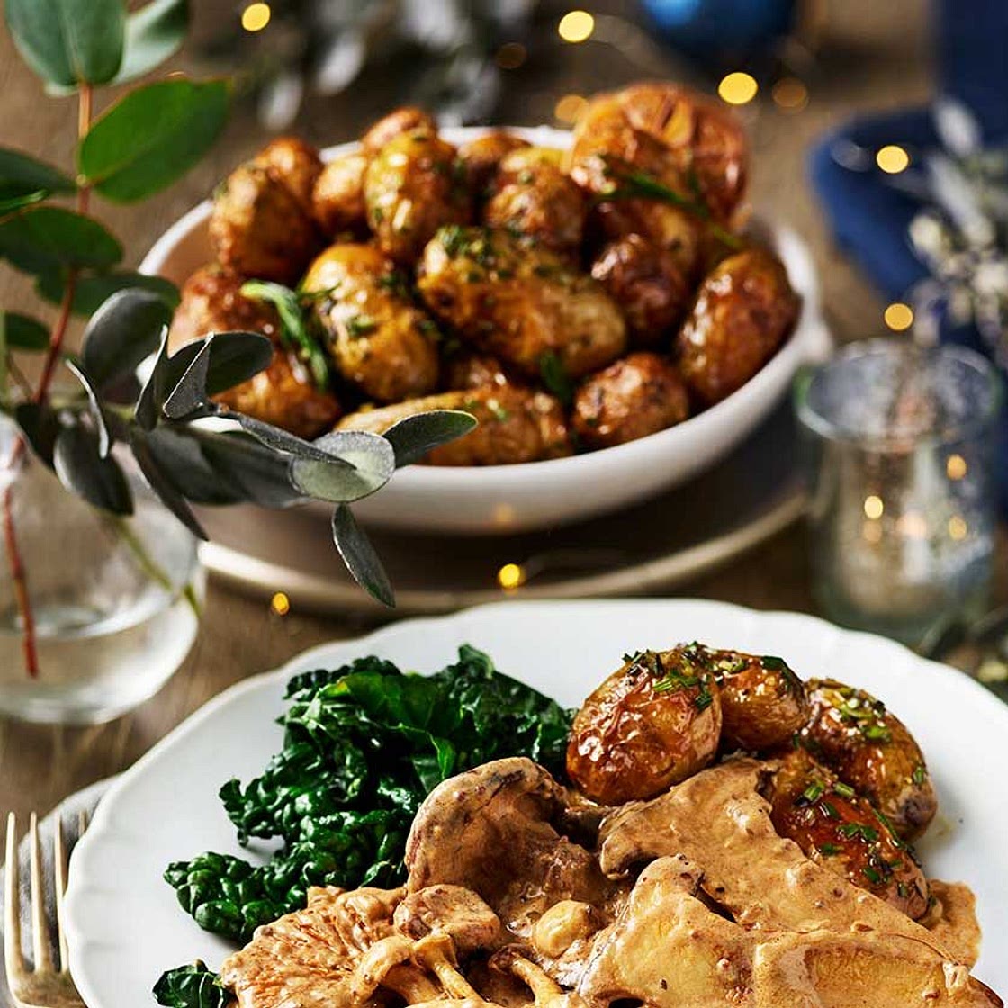 Roasted baby potatoes