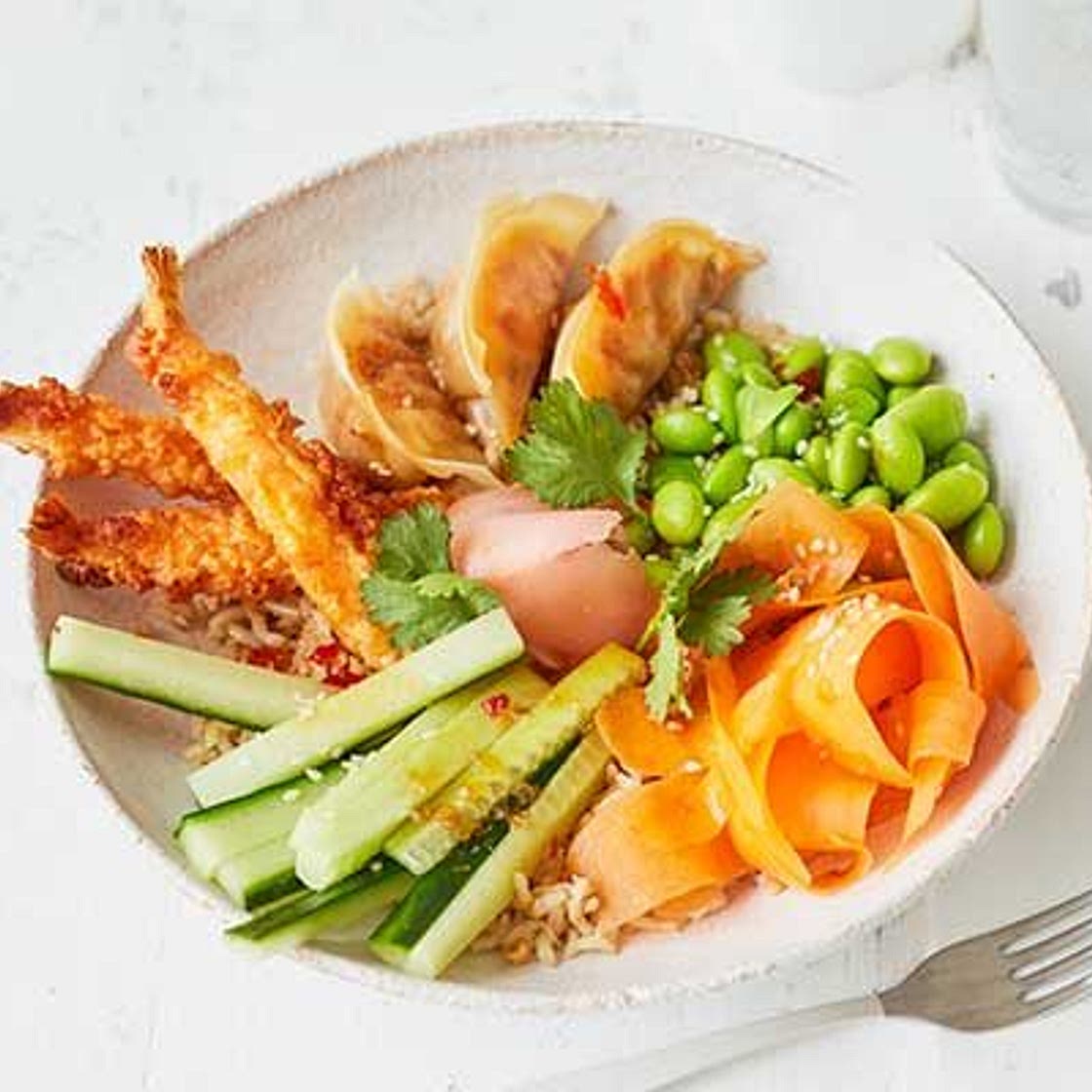 Brown rice canapé bowl