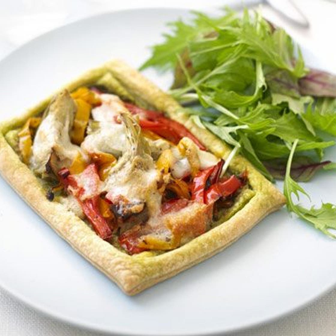 Easy vegetarian puff pastry tart