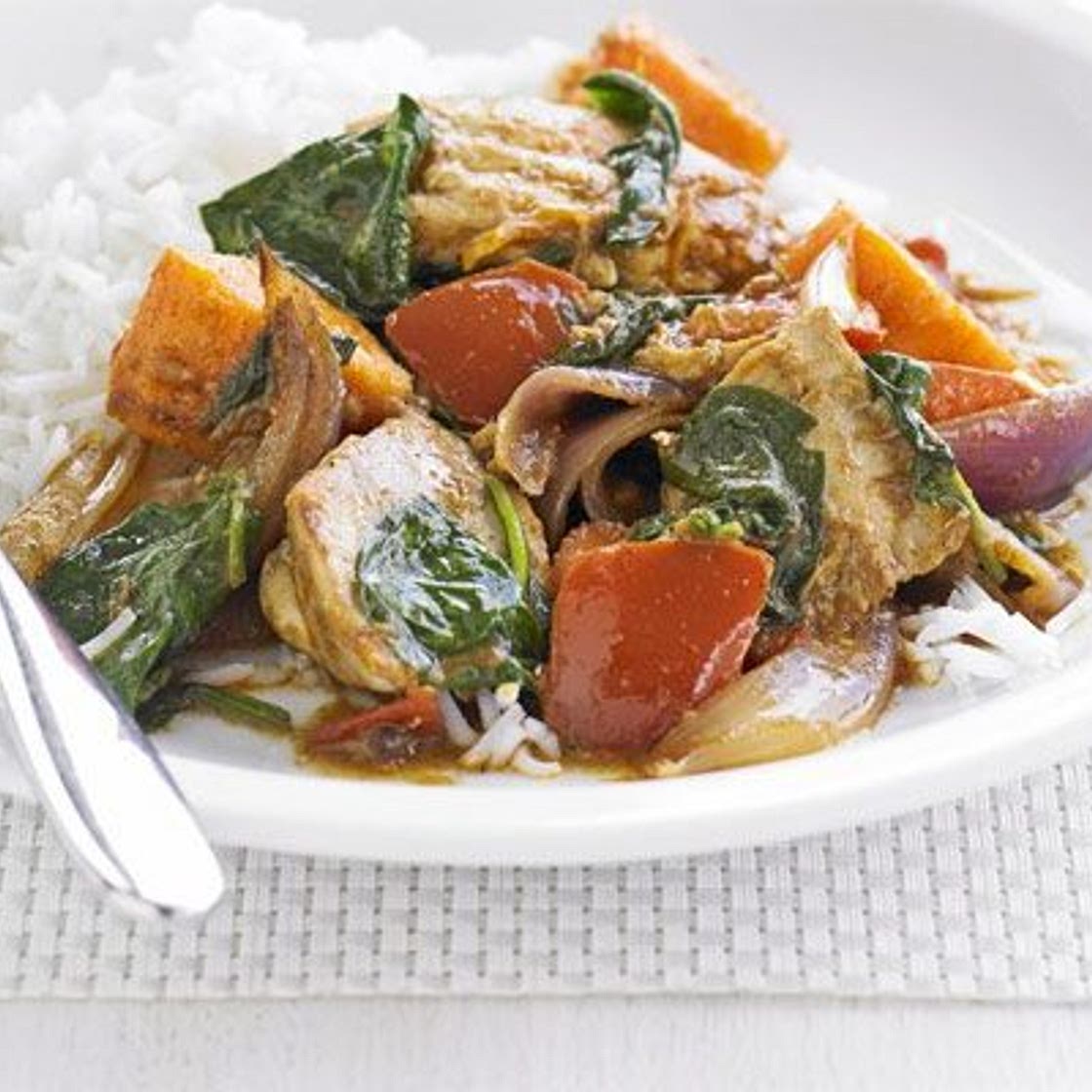 Sweet potato & chicken curry