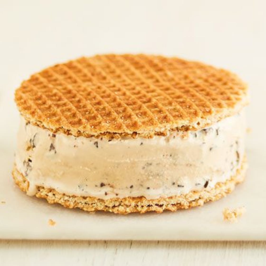 Caramel & coffee ice cream sandwich