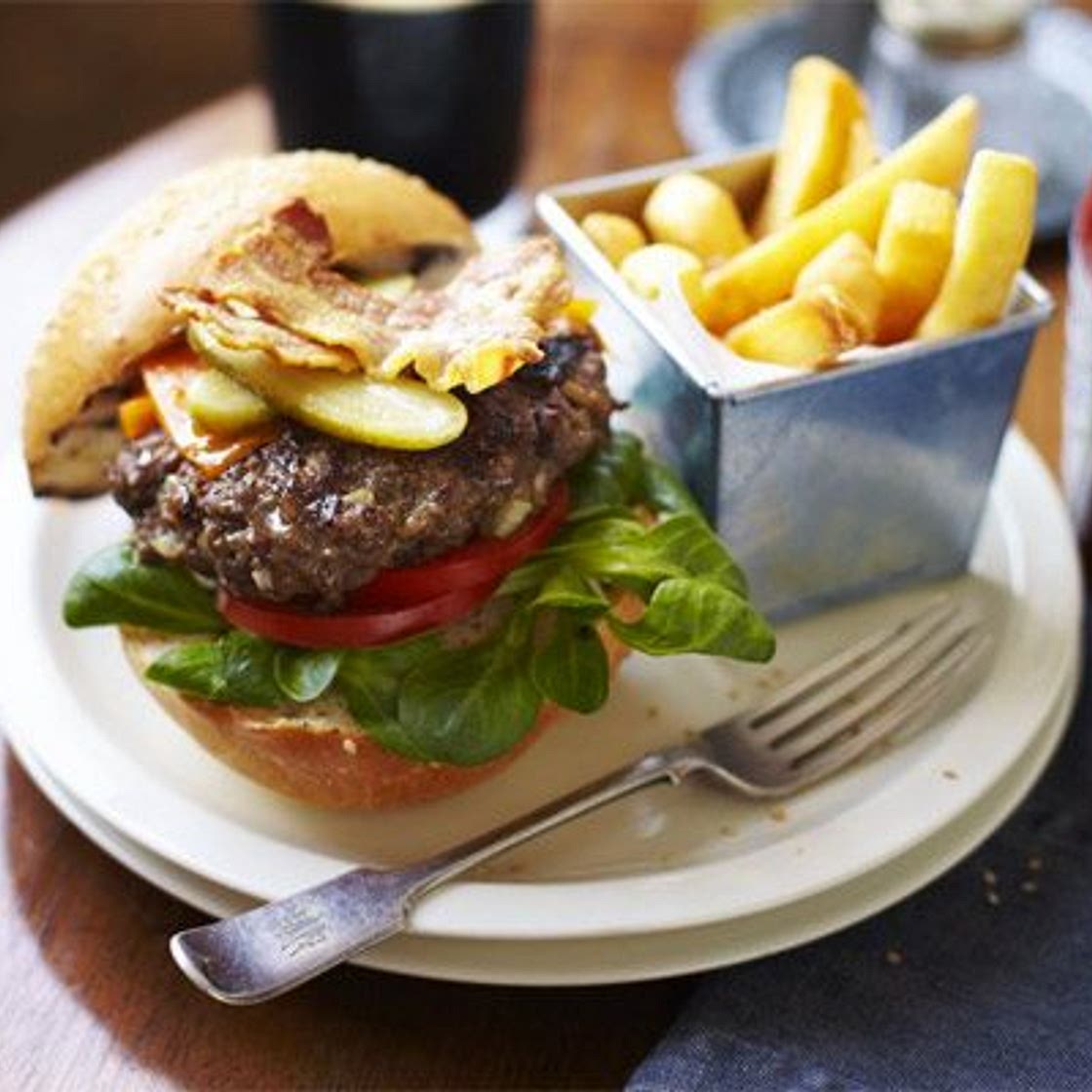 Best of British burgers with triple-cooked chips