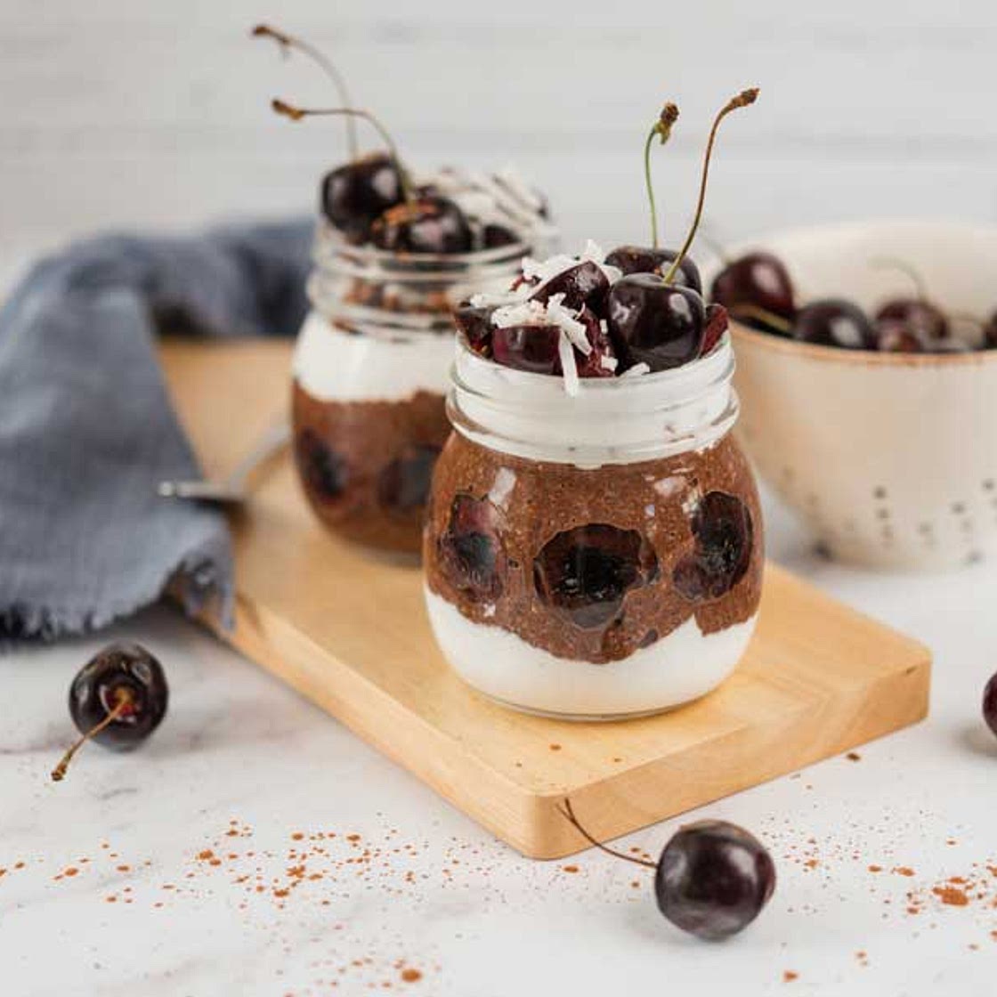 Black Forest Chocolate Chia Pudding