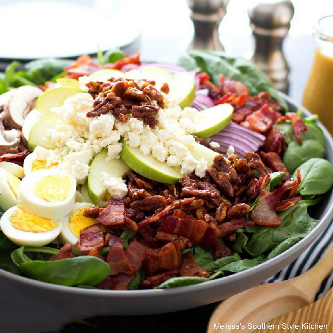 Spinach Salad with Honey Dijon Vinaigrette