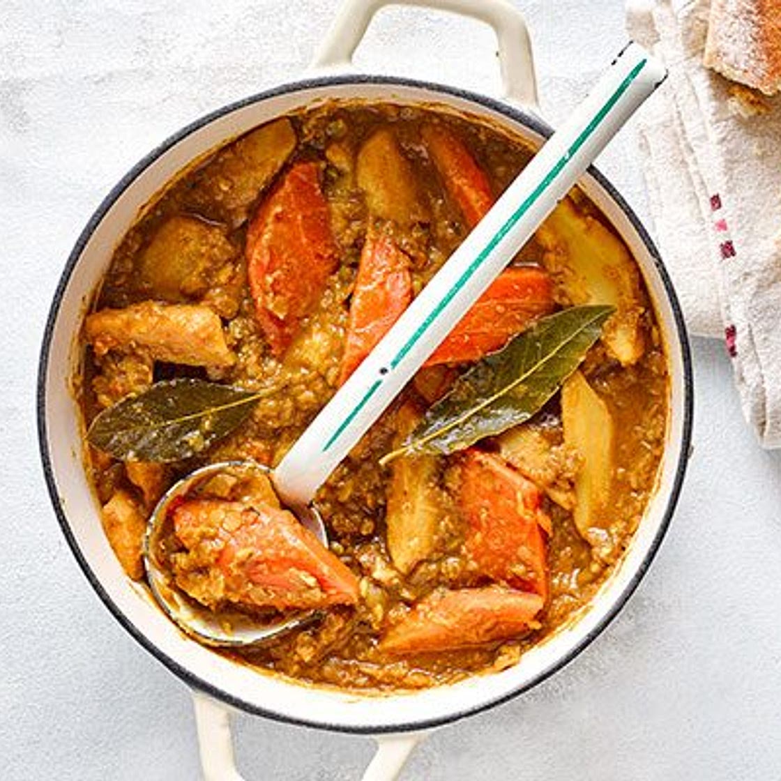 Slow cooker spiced root & lentil casserole