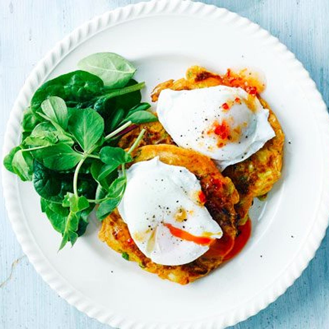 Sweetcorn & courgette fritters