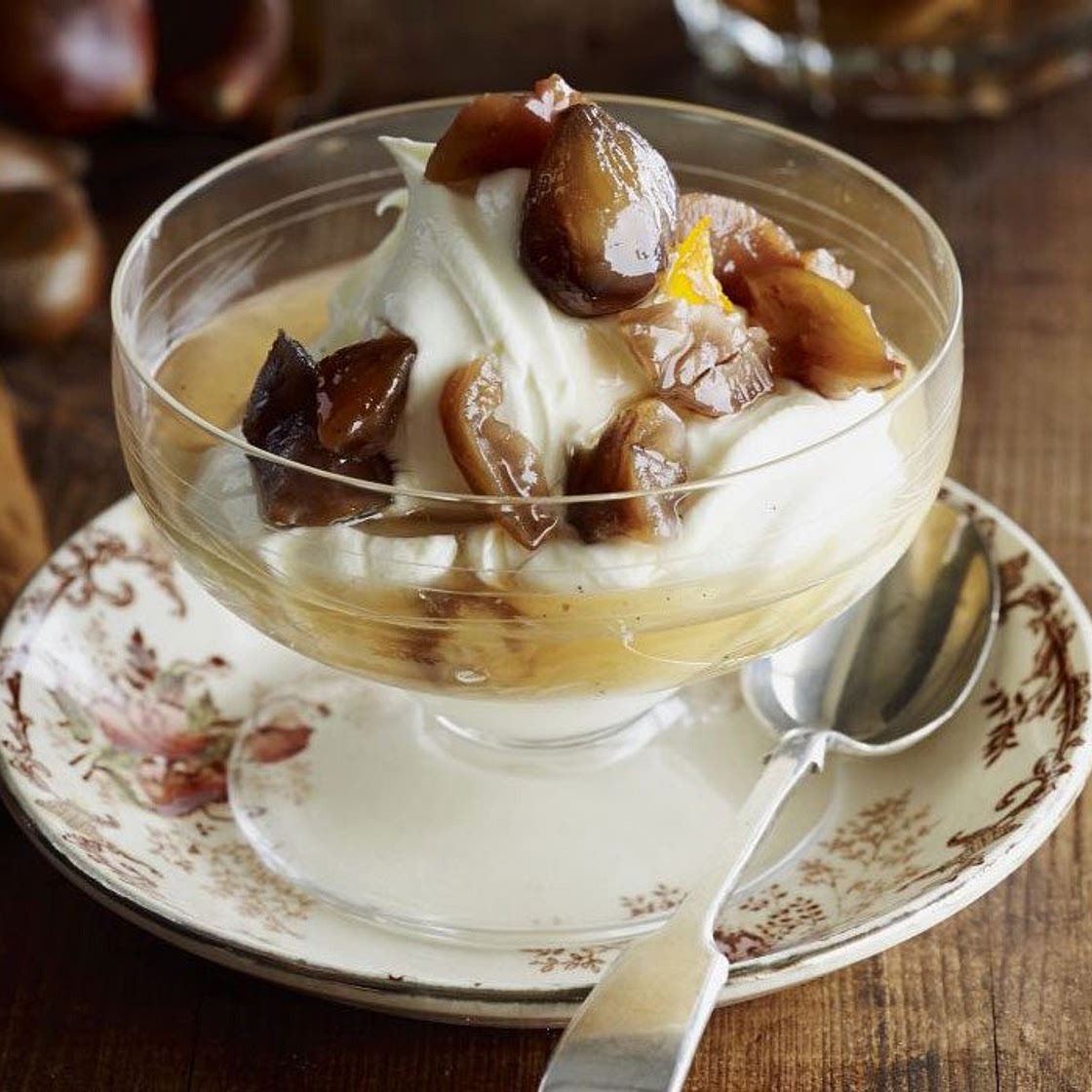 Chestnuts in Cointreau & orange syrup