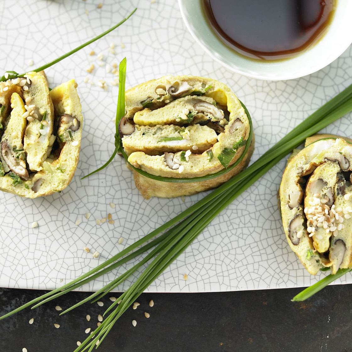 Pilz-Omelett-Röllchen