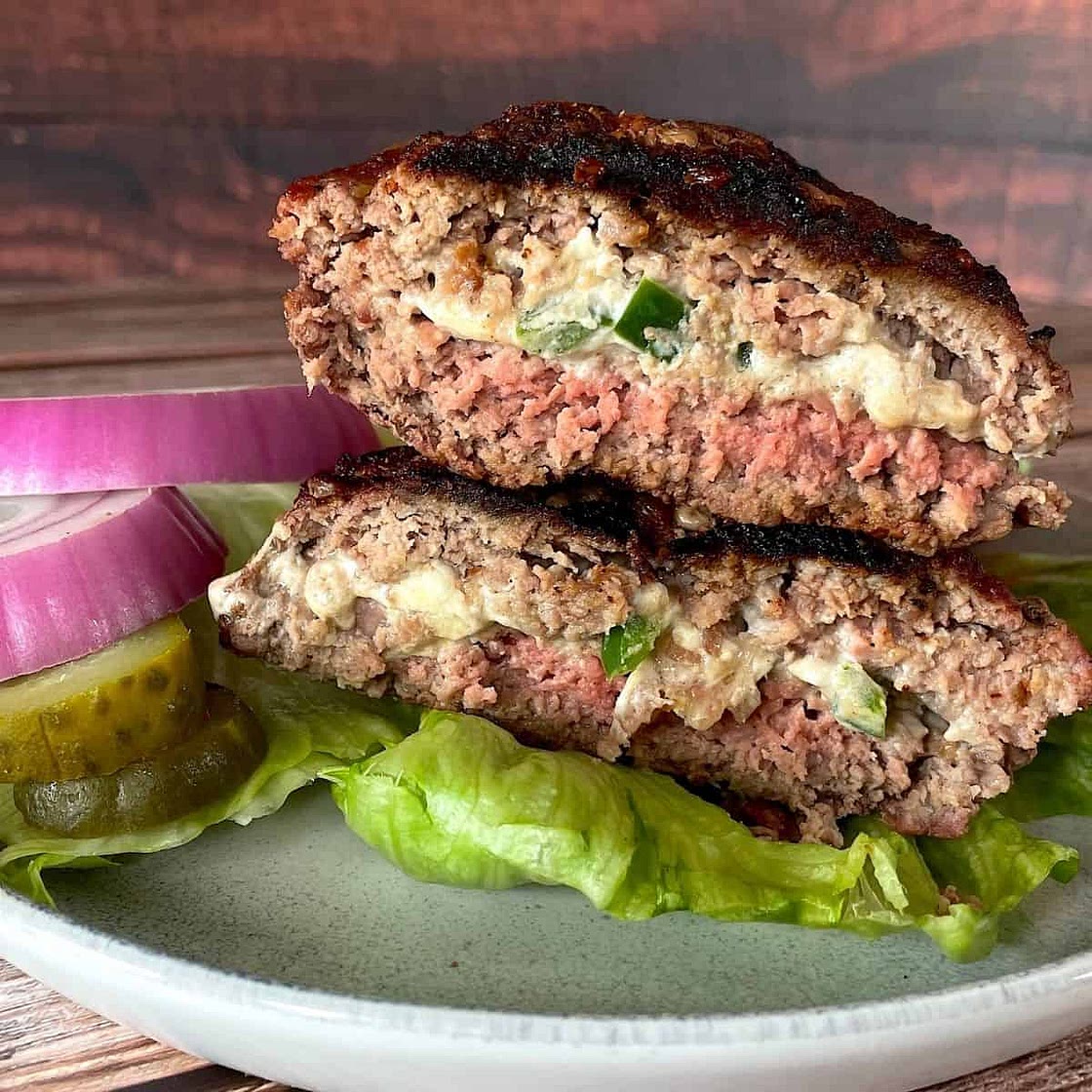 Low Carb Jalapeno Burgers