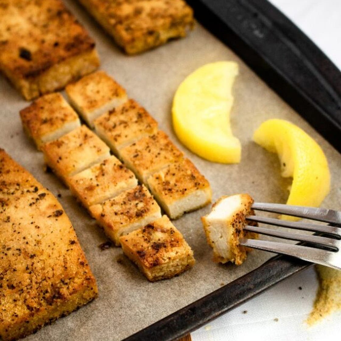 Lemon Pepper Tofu Cutlets