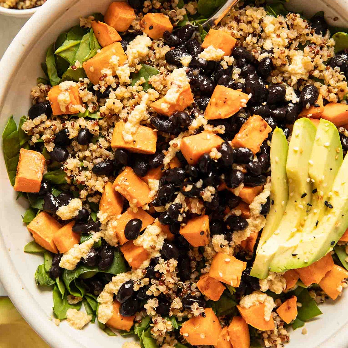 Roasted Sweet Potato Black Bean Salad