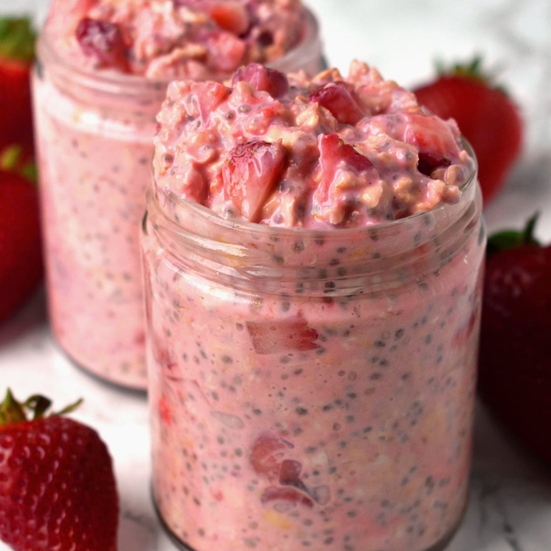 Strawberries and Cream Overnight Oats