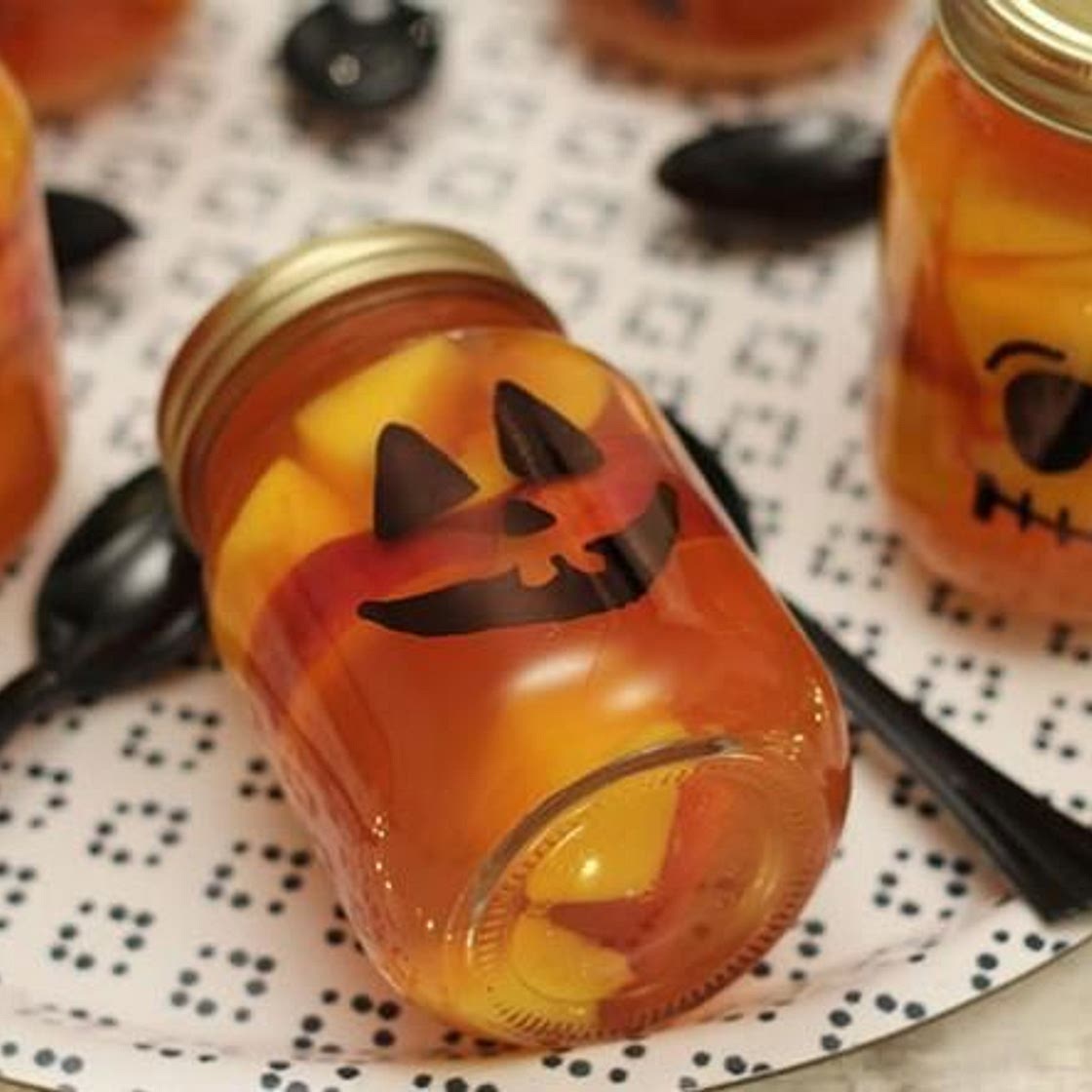 Halloween Jack-o'-Lantern Jelly Jars Recipe