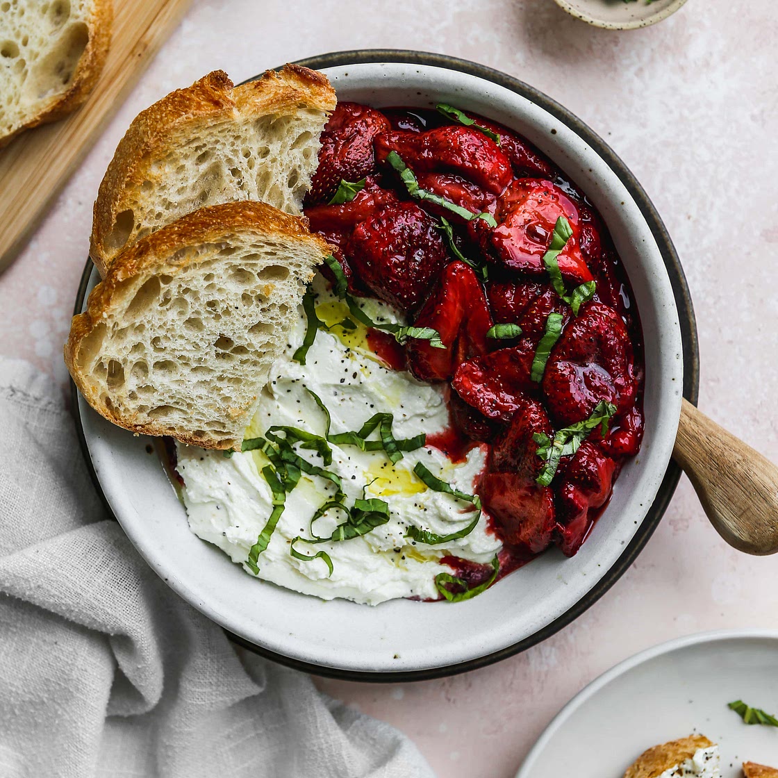Whipped Feta Dip With Roasted Strawberries