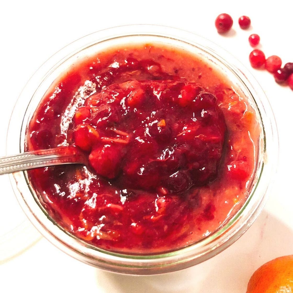 Low Carb and Paleo Cranberry Sauce with Apple | AIP-friendly
