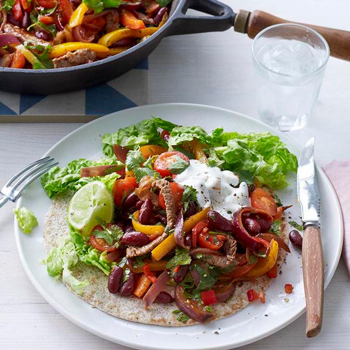 Steak fajitas