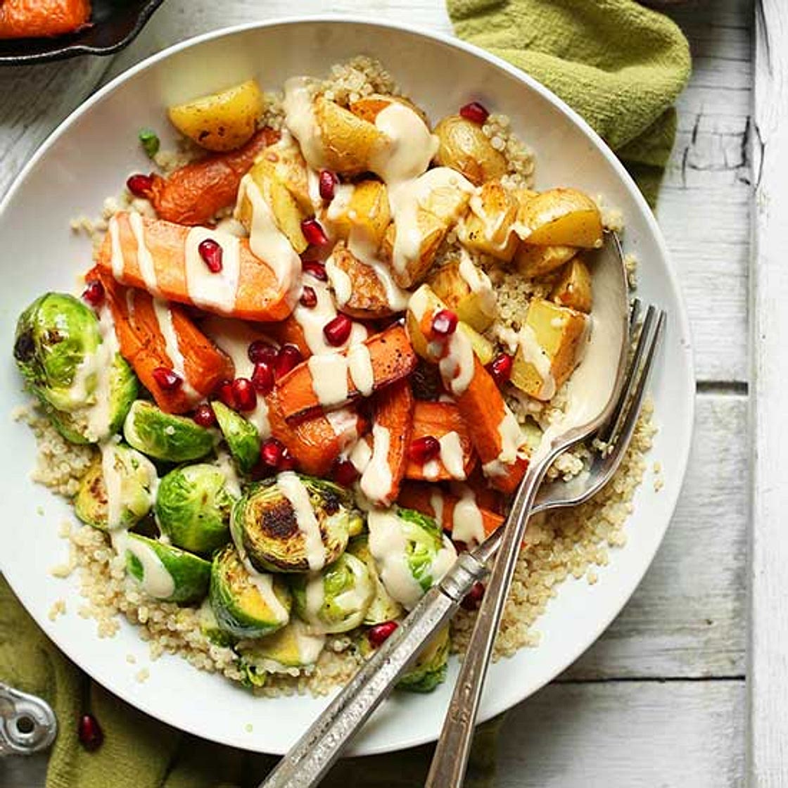 Roasted Vegetable & Quinoa Harvest Bowls
