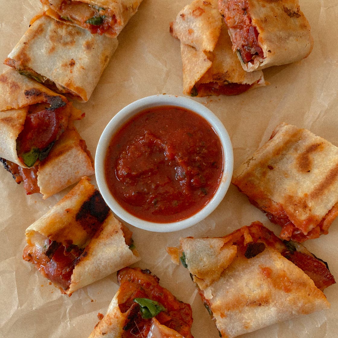 Easy Healthier Pizza Rolls (gluten free, vegan option)