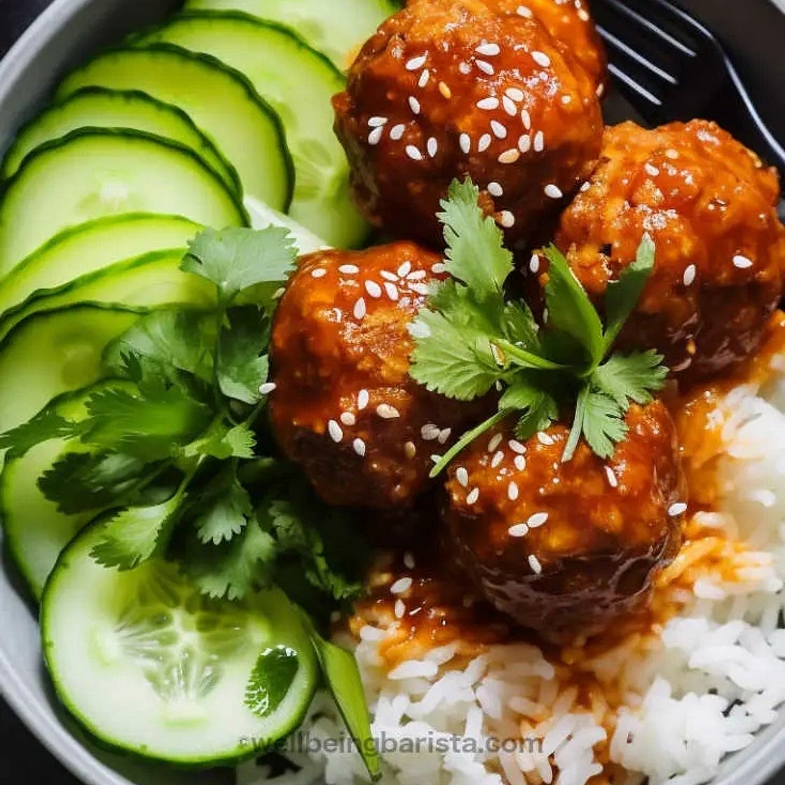 Korean Turkey Meatballs (a.k.a. Gochujang Meatballs)
