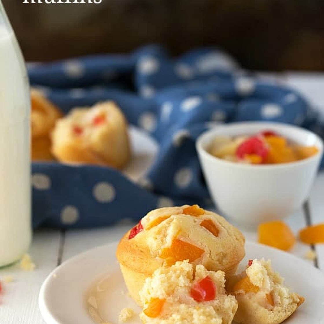 Greek Yogurt Fruit Cocktail Muffins