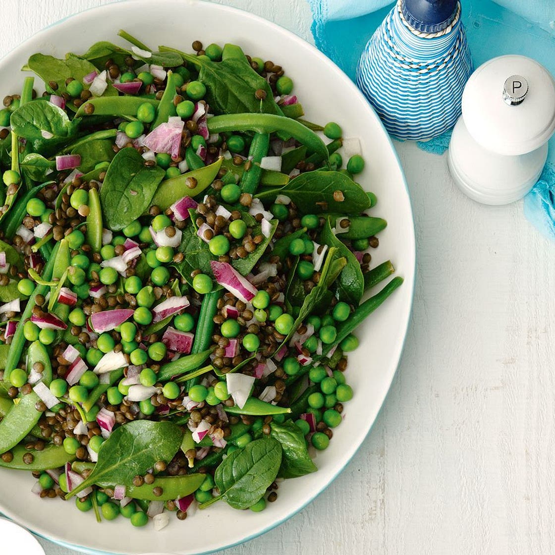 Bean, pea and lentil salad
