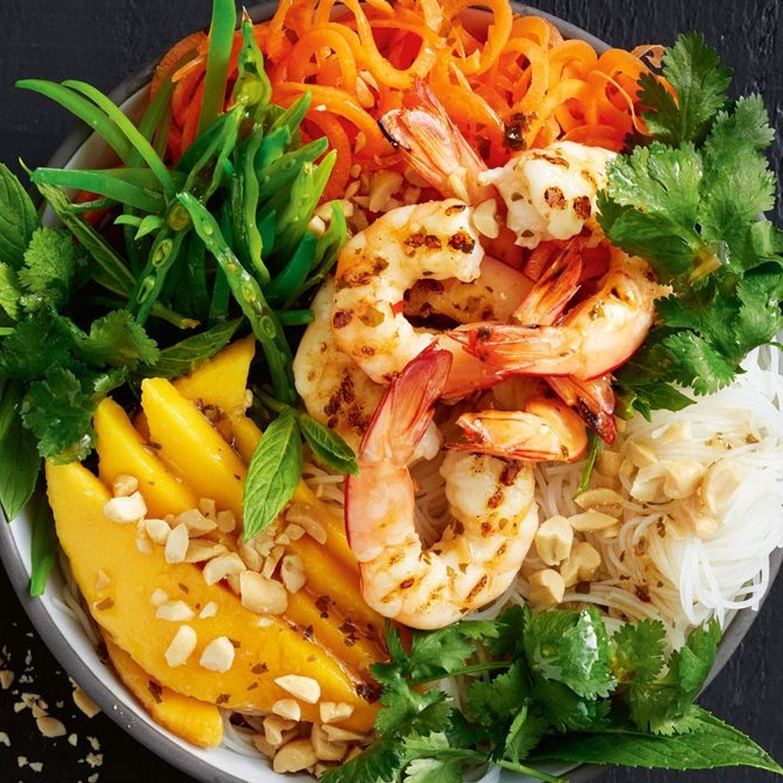 Summer roll prawn bowl recipe