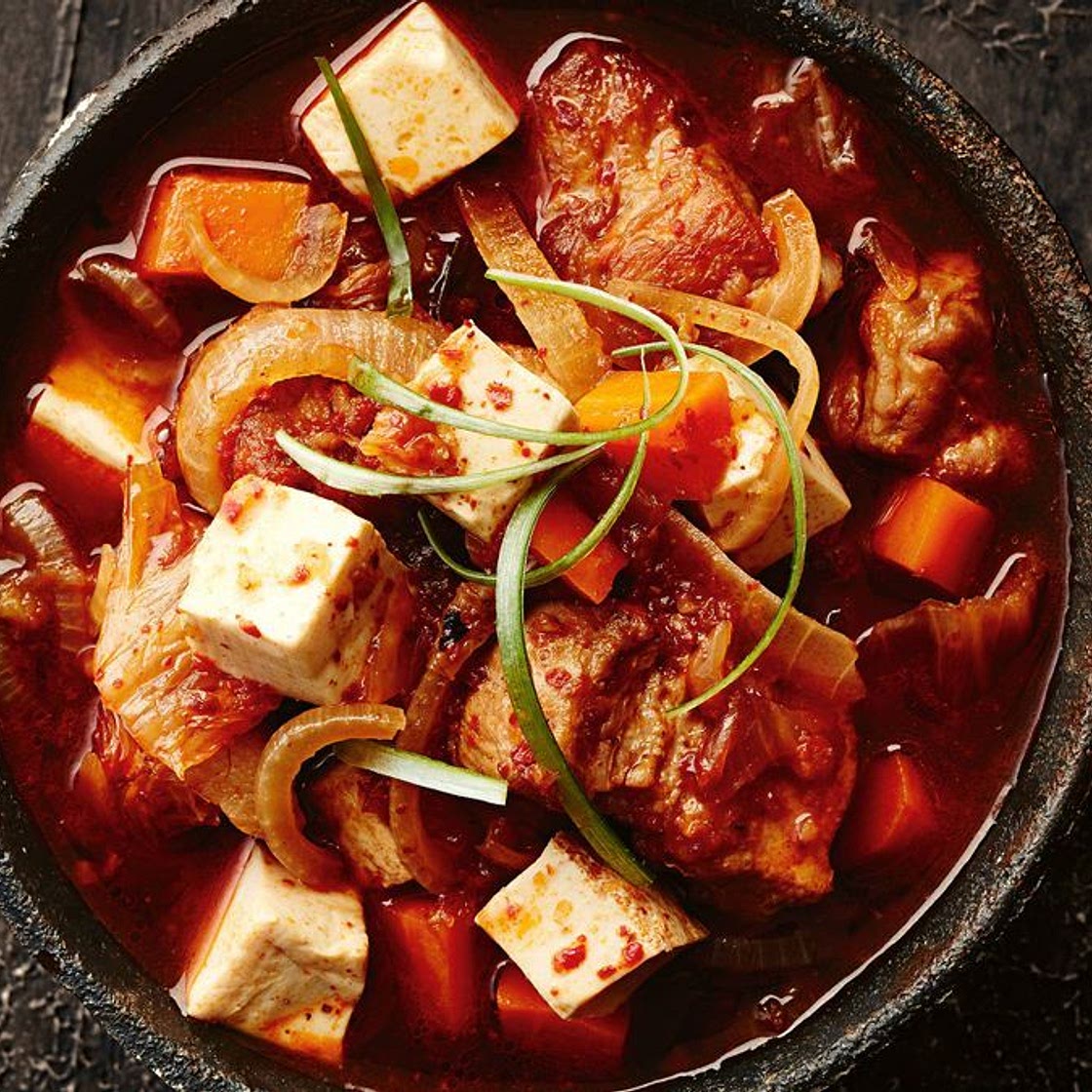Korean pork and kimchi soup