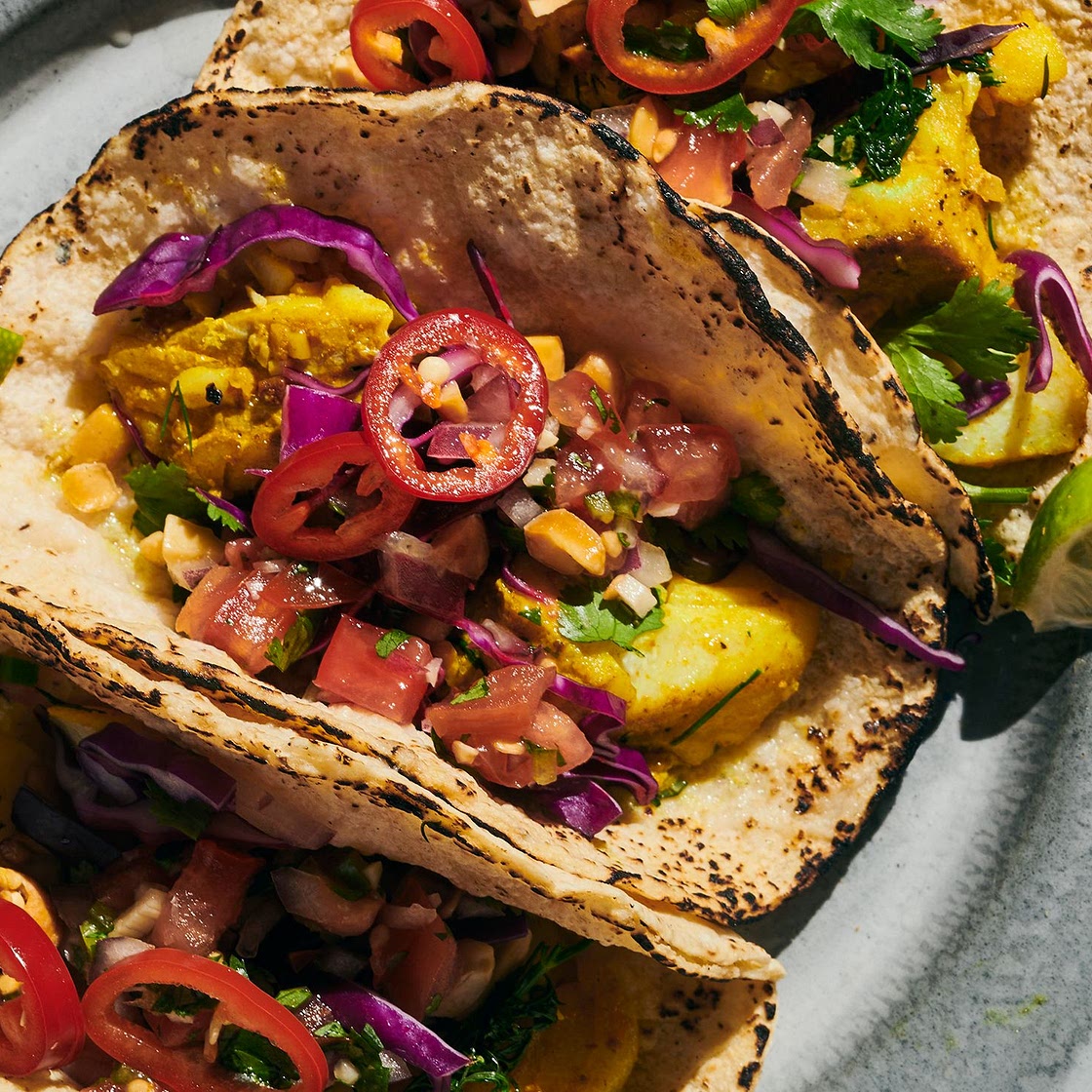 Sizzling Turmeric-Dill Fish Tacos