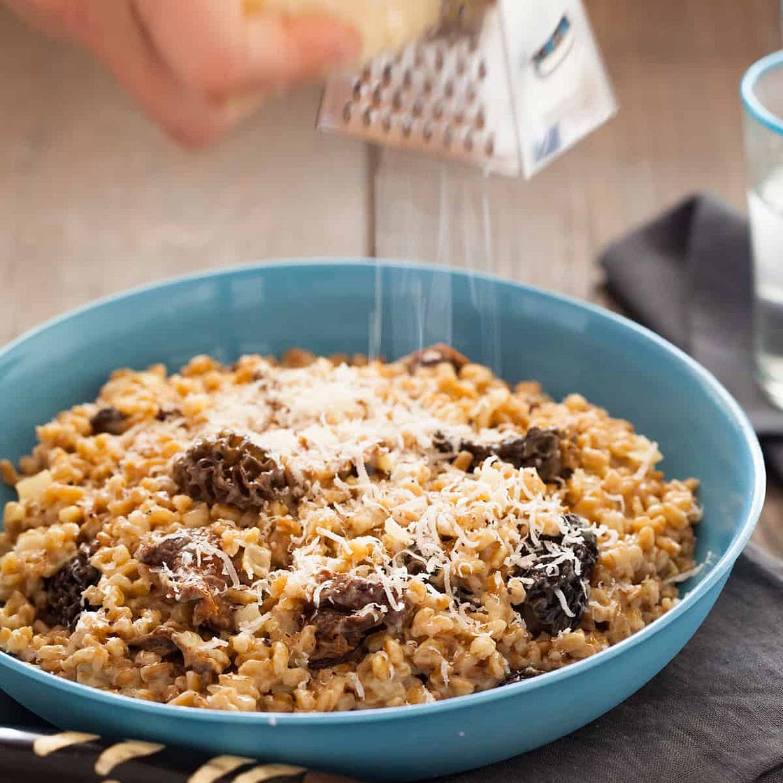 Wild Mushroom Farro Risotto