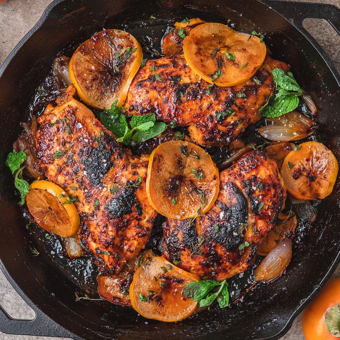 Harissa and Persimmon Chicken