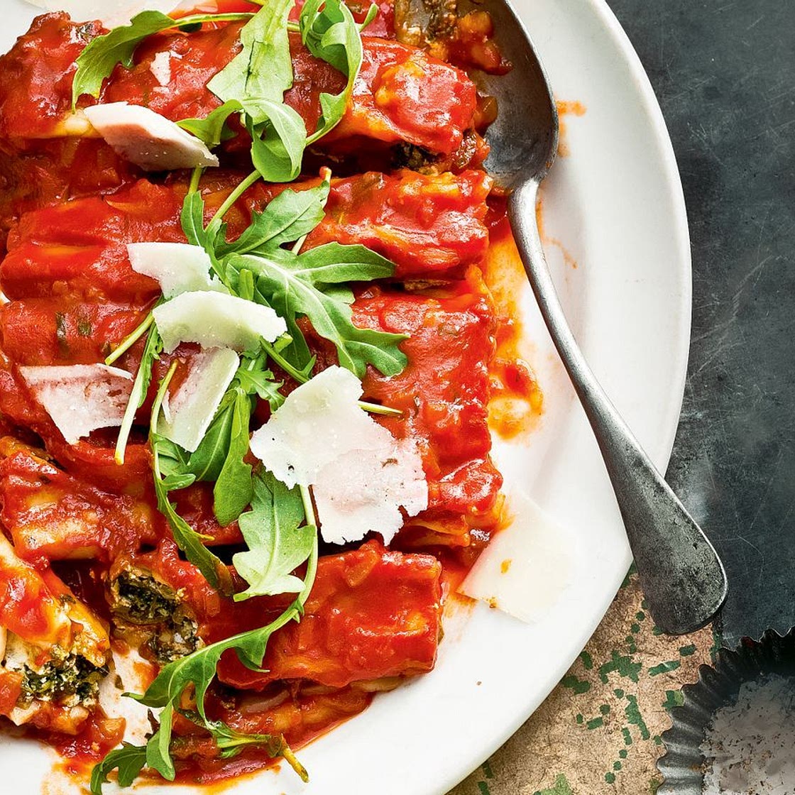 Spinach and ricotta cannelloni