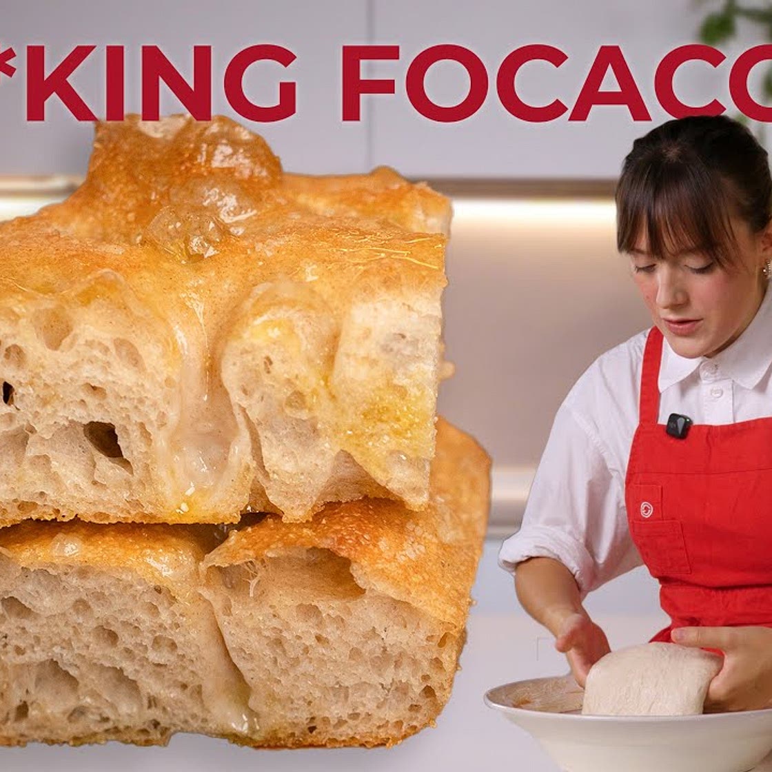 Focaccia cooking girl