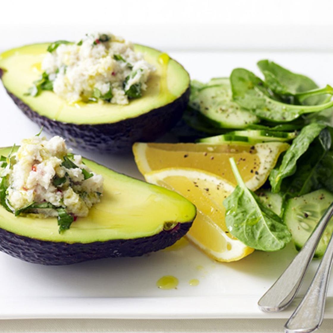 Coconut-crab stuffed avocado